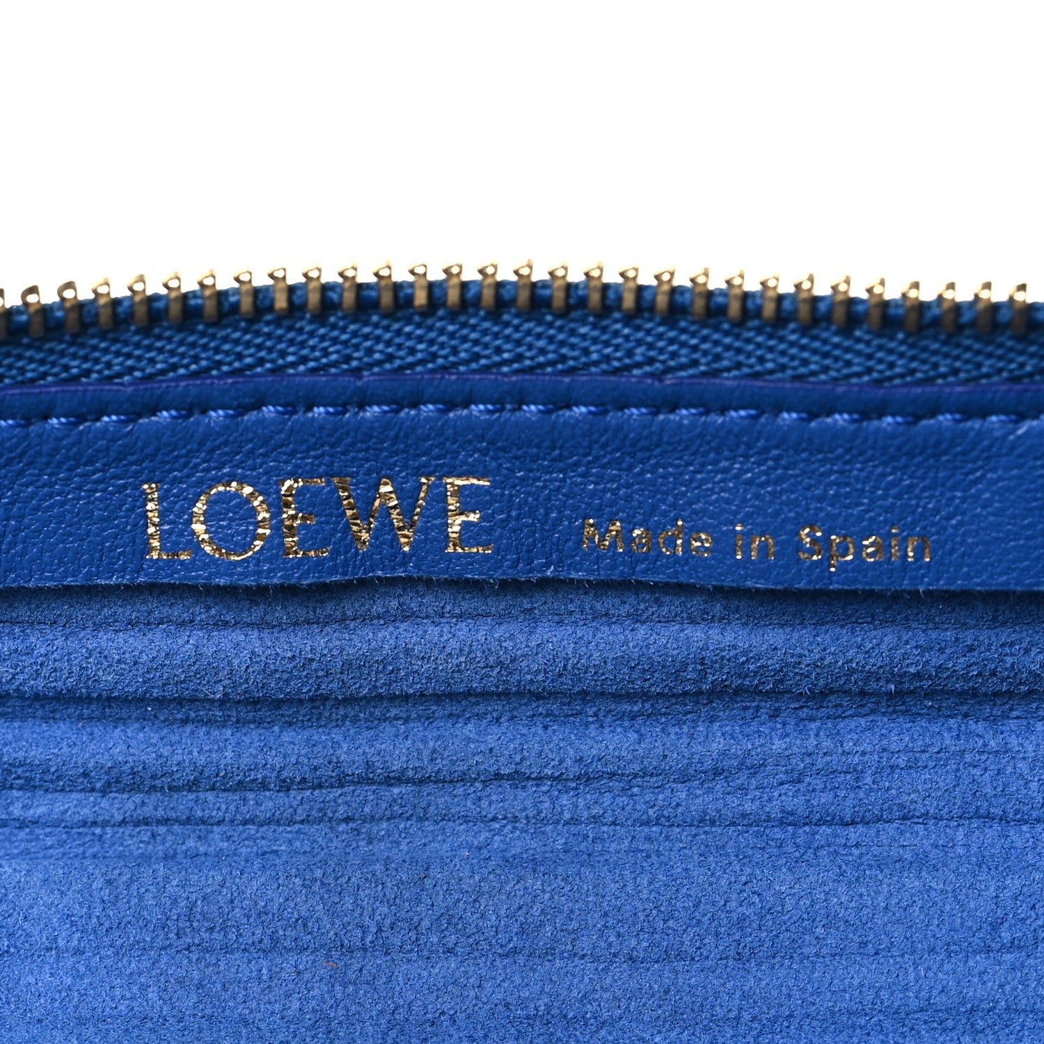 Loewe Lambskin Pleated Bracelet Pouch Shoulder Bag Royal Blue 5 of 8