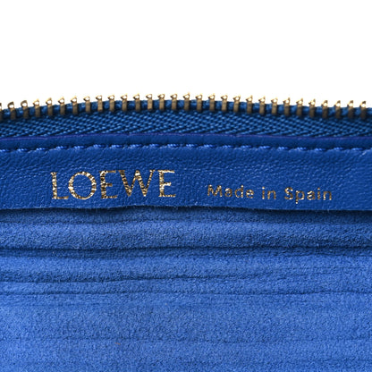 Loewe Lambskin Pleated Bracelet Pouch Shoulder Bag Royal Blue 5 of 8
