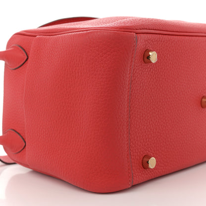 Hermes Taurillon Clemence Lindy 26 Rouge De Coeur 9 of 10