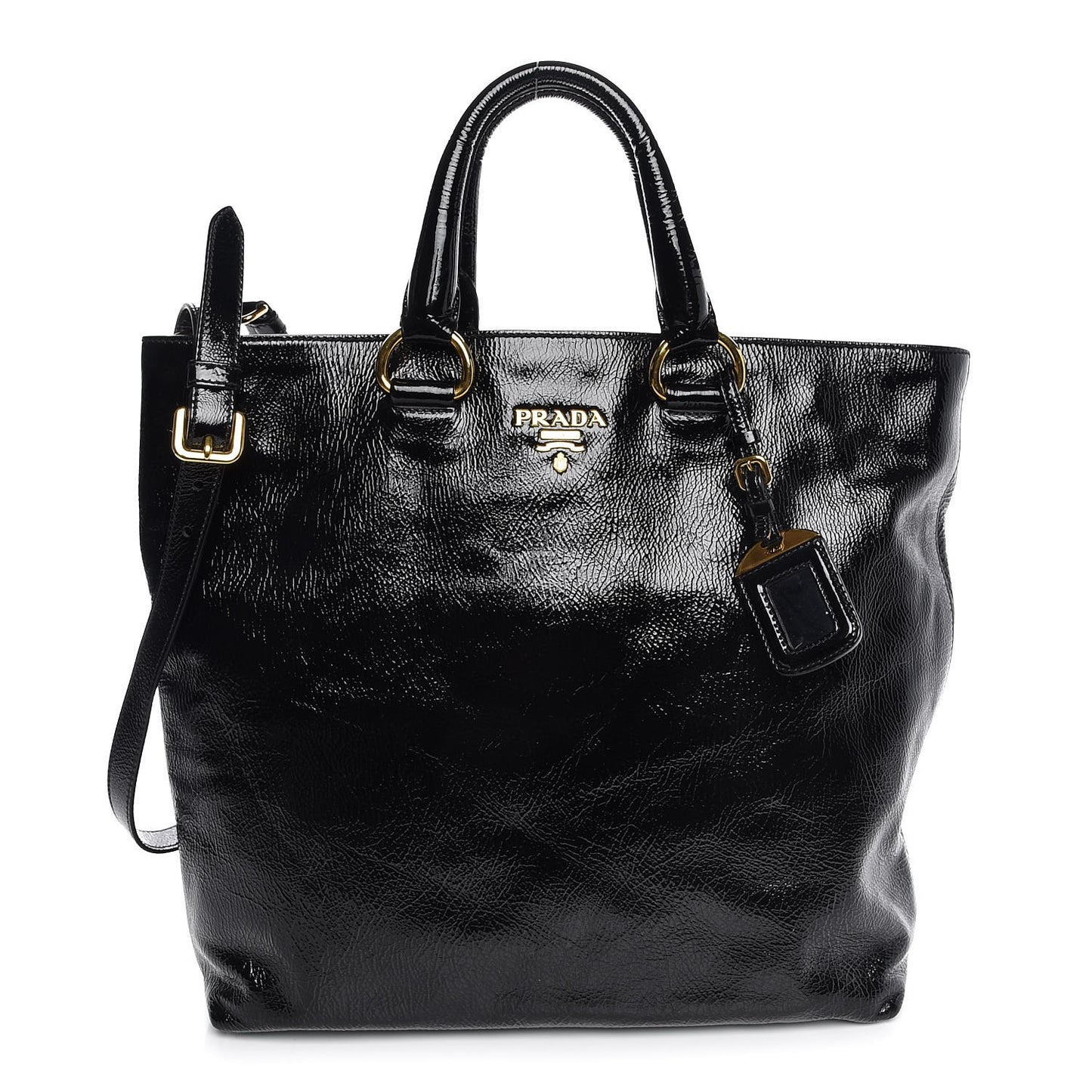 Vernice Naplak Shopping Tote Black