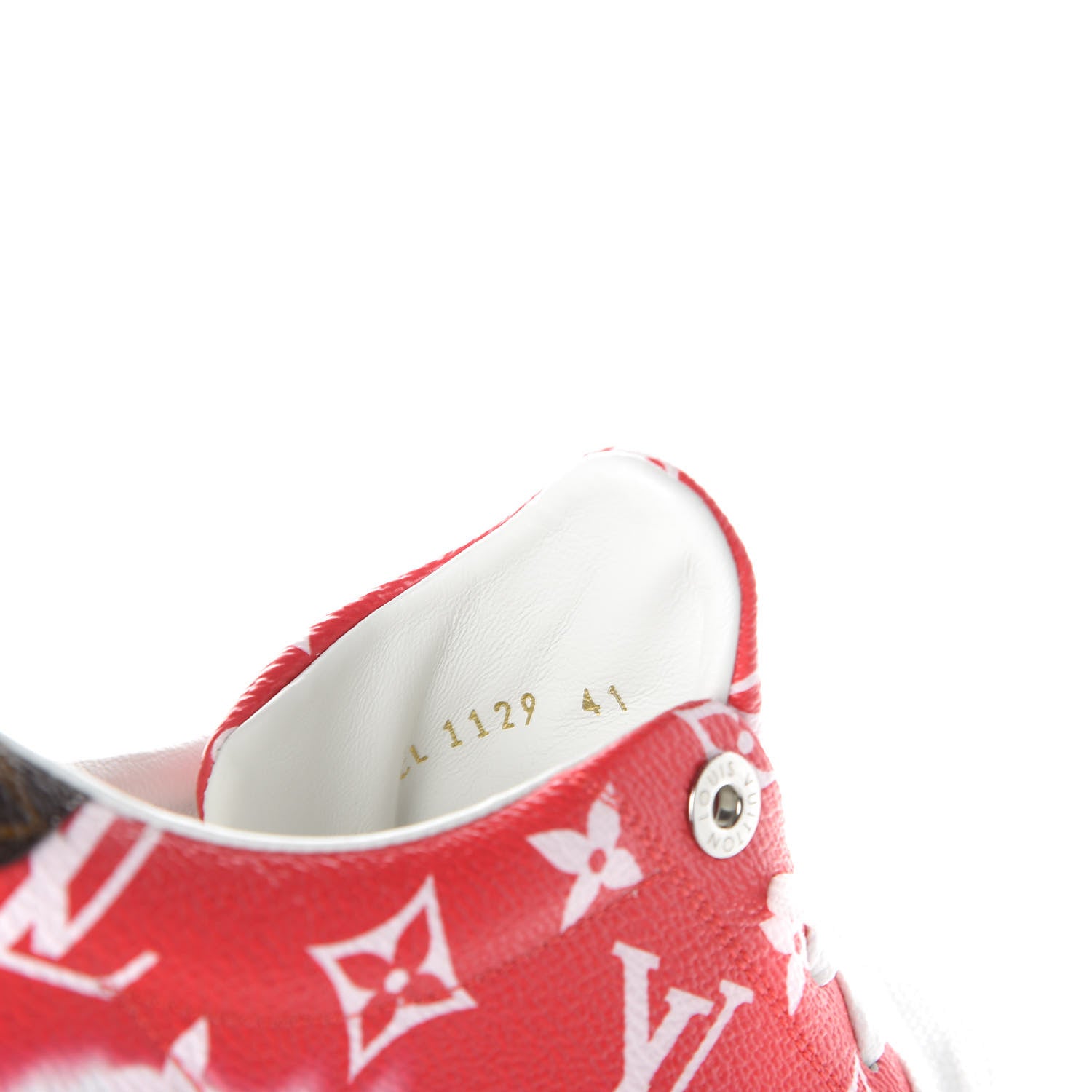 Louis Vuitton Monogram Escale Time Out Sneakers 41 Red 9 of 10