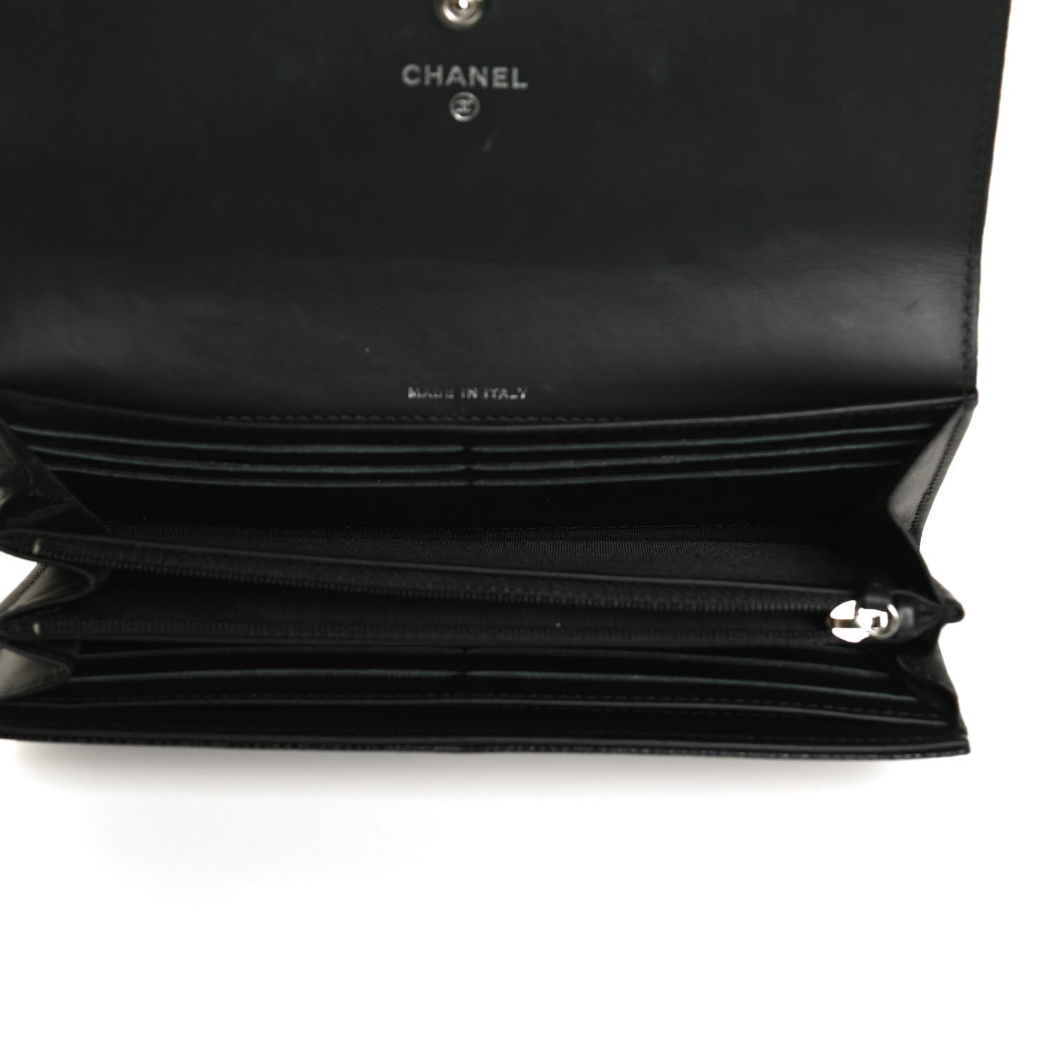 Chanel Caviar Timeless CC Large Gusset Flap Wallet Black 5 of 12