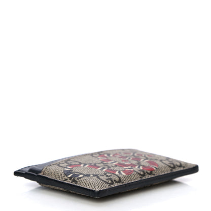 Gucci GG Supreme Monogram Kingsnake Card Holder Beige Black 4 of 14