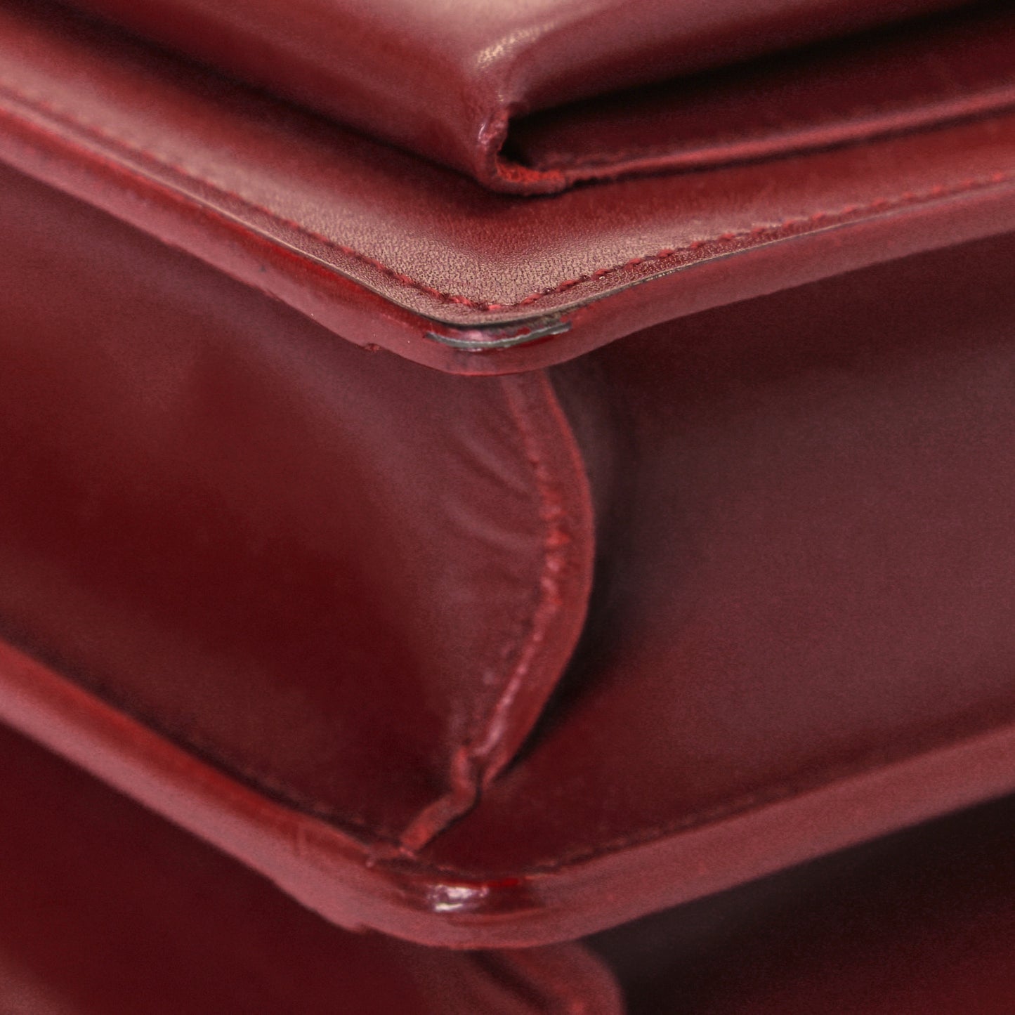 Smooth Calfskin Medium High School Satchel Red