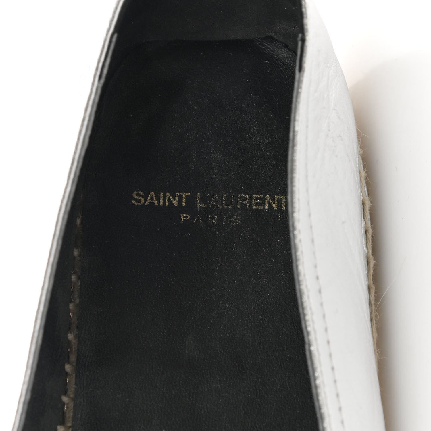 Saint Laurent Metallic Lambskin Monogram Espadrilles 40 Argento 7 of 8