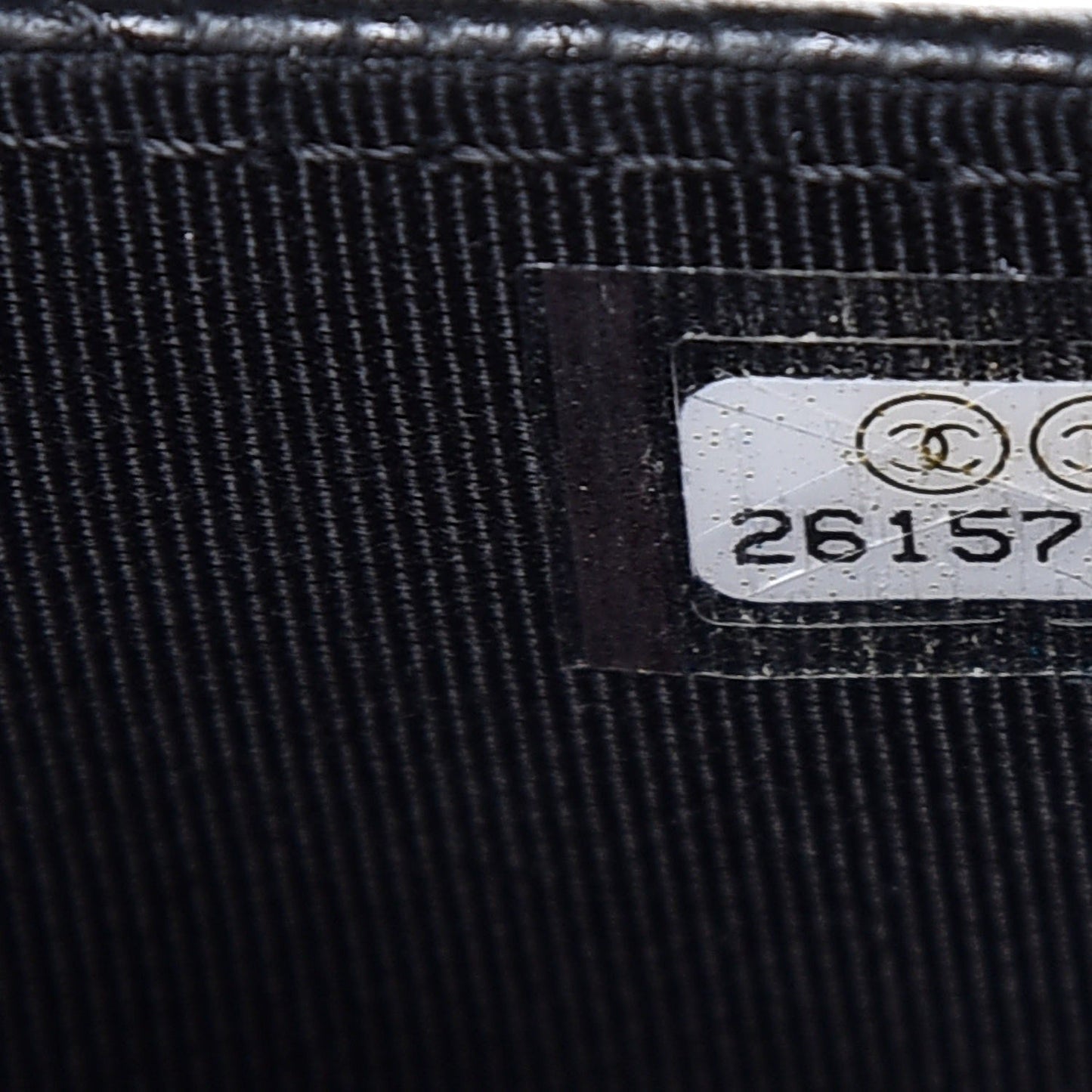 Caviar Quilted Flap Card Holder Black
