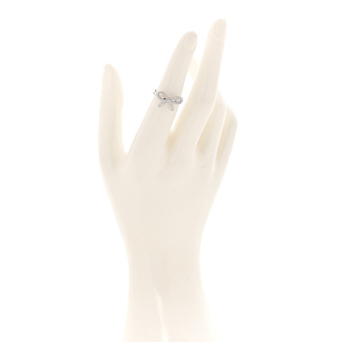 Platinum Diamond Bow Ring 51 5.75