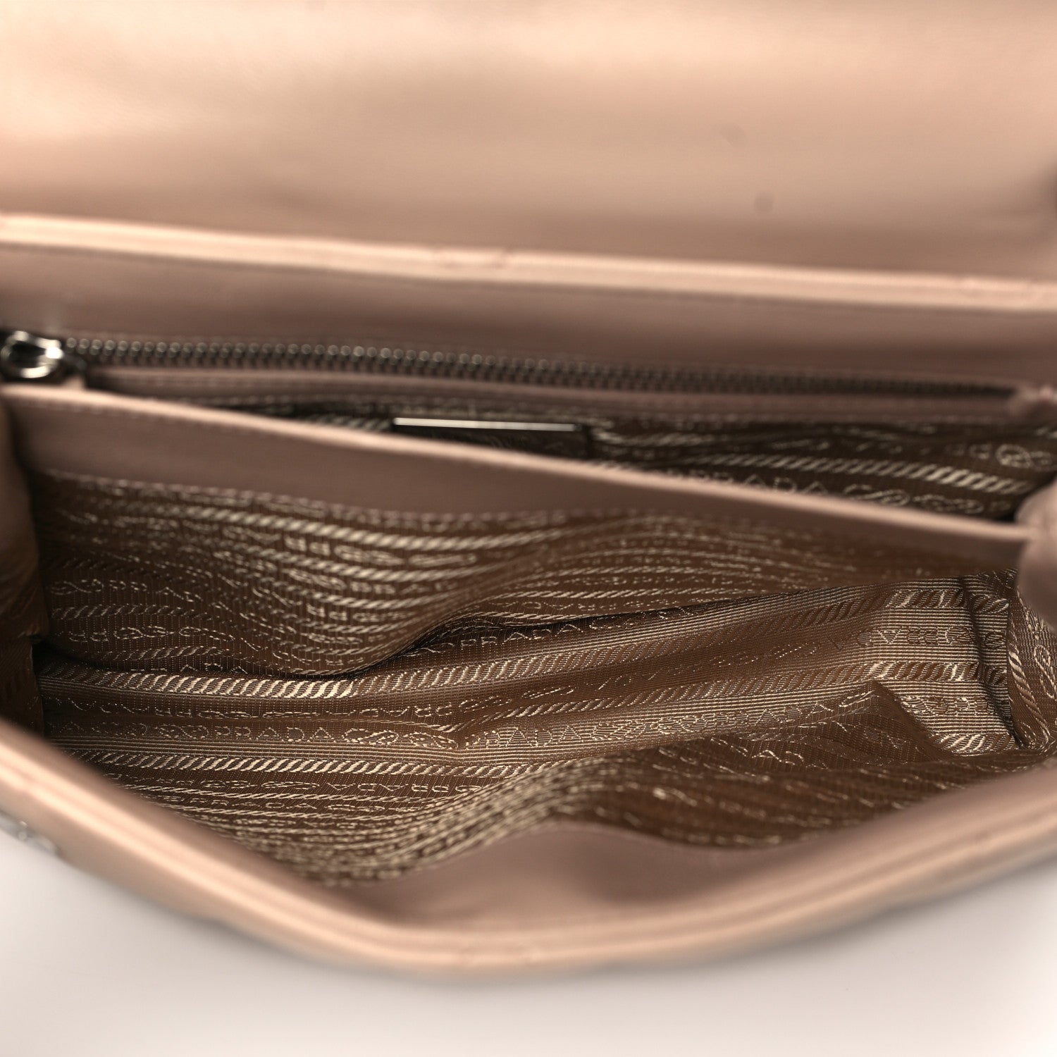 Prada Nappa Triangle Stitched Large Spectrum Bag Cipria 5 of 9