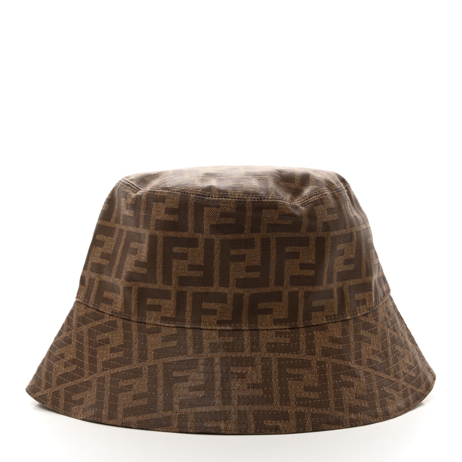 Fendi Technical Fabric FF Reversible Bucket Hat S Tobacco Beige 9 of 15