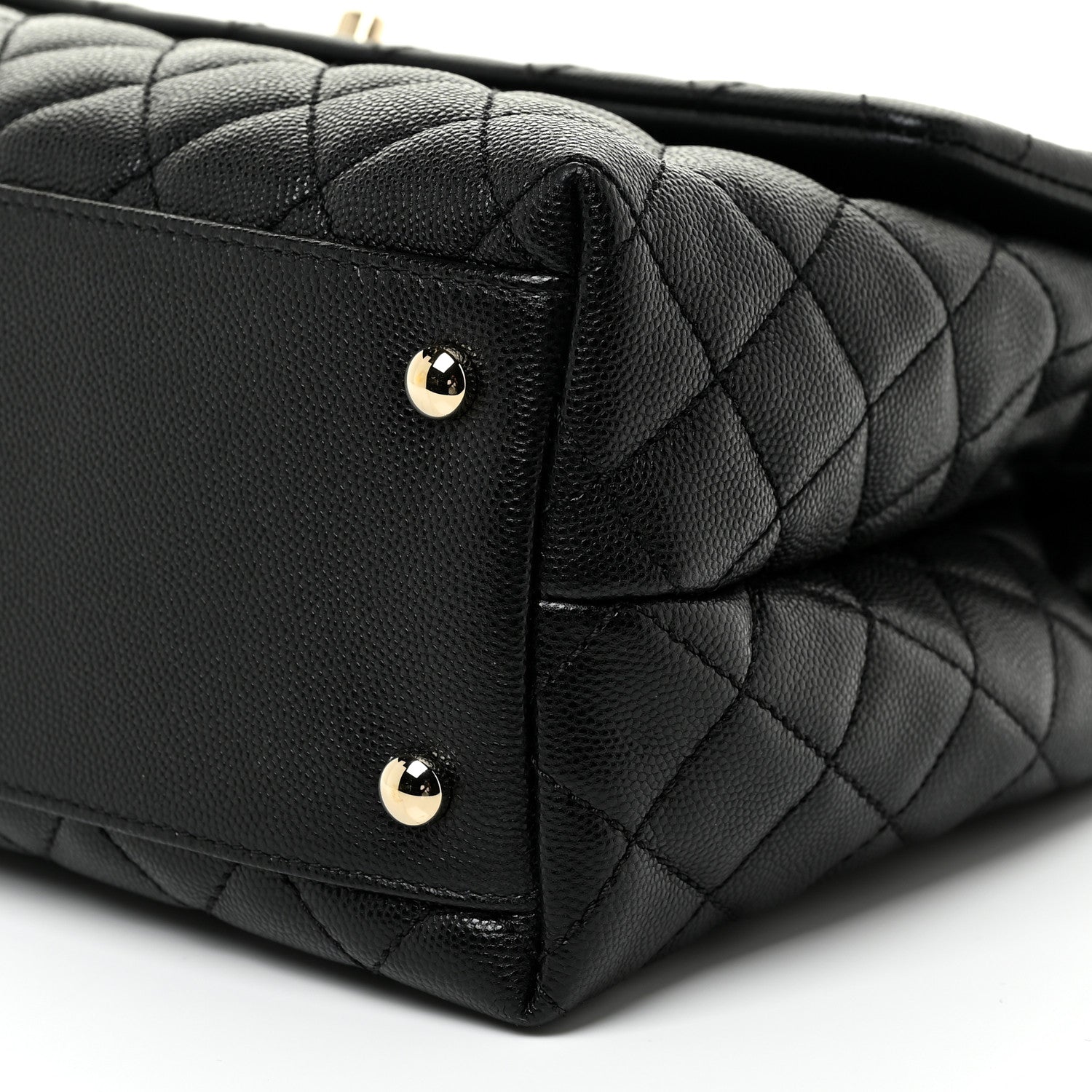 Chanel Caviar Quilted Medium Coco Handle Flap Black 12 of 17