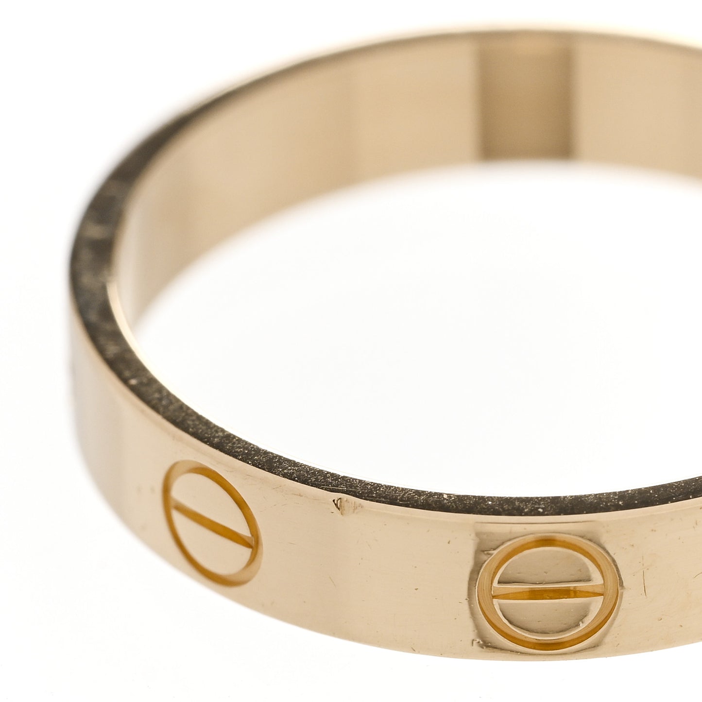 18K Yellow Gold 3.5mm LOVE Wedding Band Ring 54 7