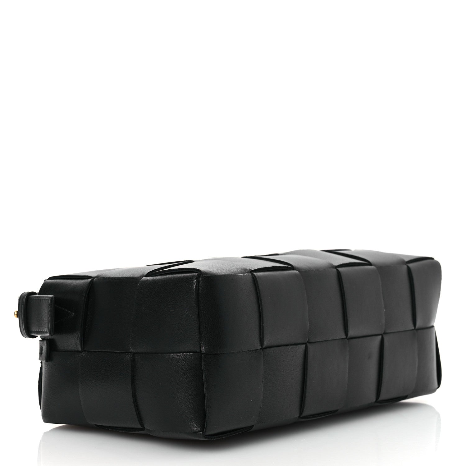 Bottega Veneta Lambskin Maxi Intrecciato Brick Cassette Bag Black 4 of 12