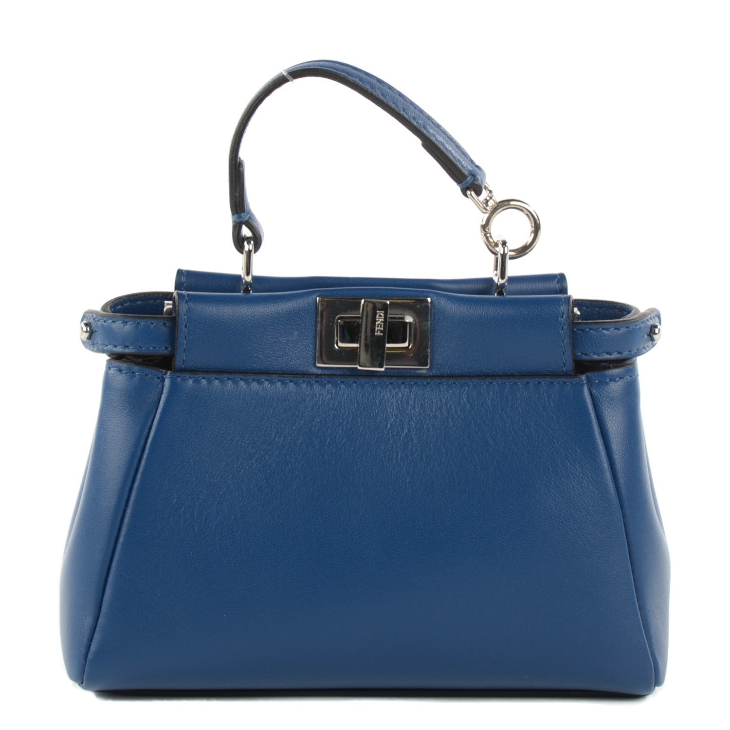 Fendi Shiny Nappa Micro Peekaboo Iconic Satchel Iris 1 of 8
