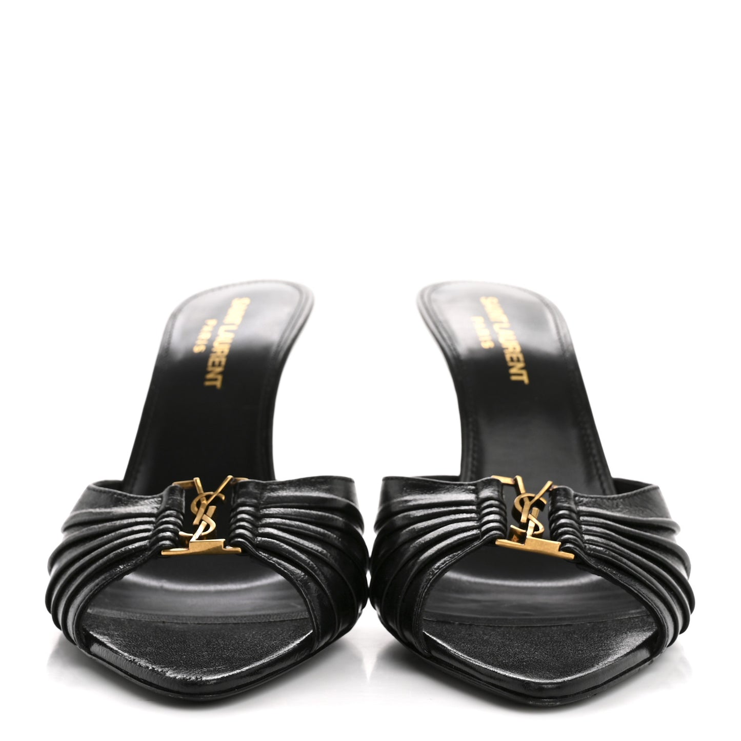 Nappa Sugar Babylone 90 Mules 36.5 Black