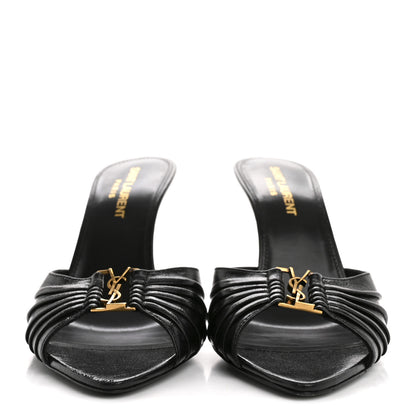 Saint Laurent Nappa Sugar Babylone 90 Mules 36.5 Black 3 of 11