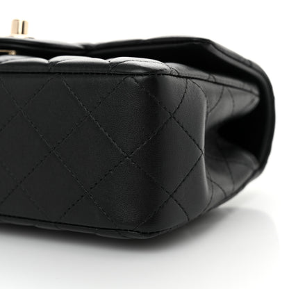 Chanel Lambskin Quilted Mini Top Handle Rectangular Flap Black 10 of 11