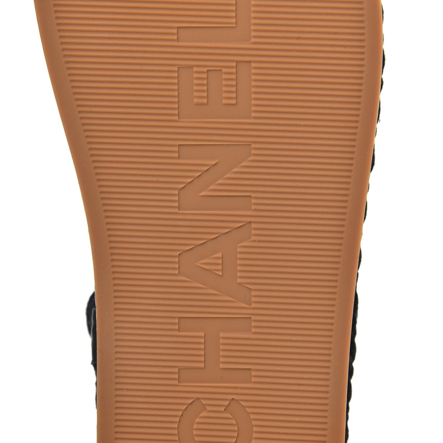 Chanel Cord Lambskin Quilted Logo Sandals 37 Black 8 of 11