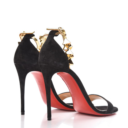 Christian Louboutin Veau Velours Planetava Spike Sandals 36 Black 4 of 13