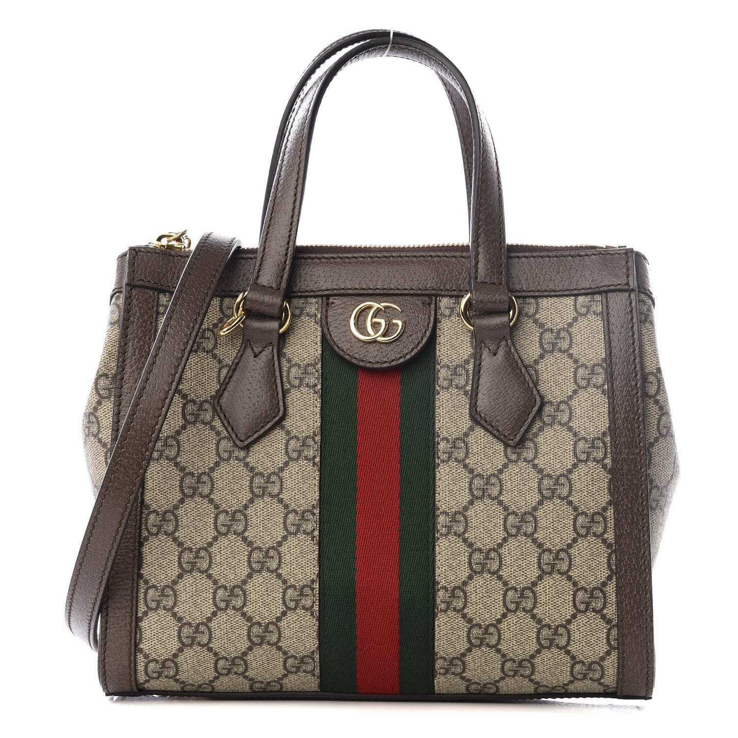 Gucci GG Supreme Monogram Small Ophidia Tote Bag Brown 1 of 8
