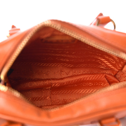 Prada Saffiano Lux Mini Top Handle Crossbody Bag Papaya 5 of 11