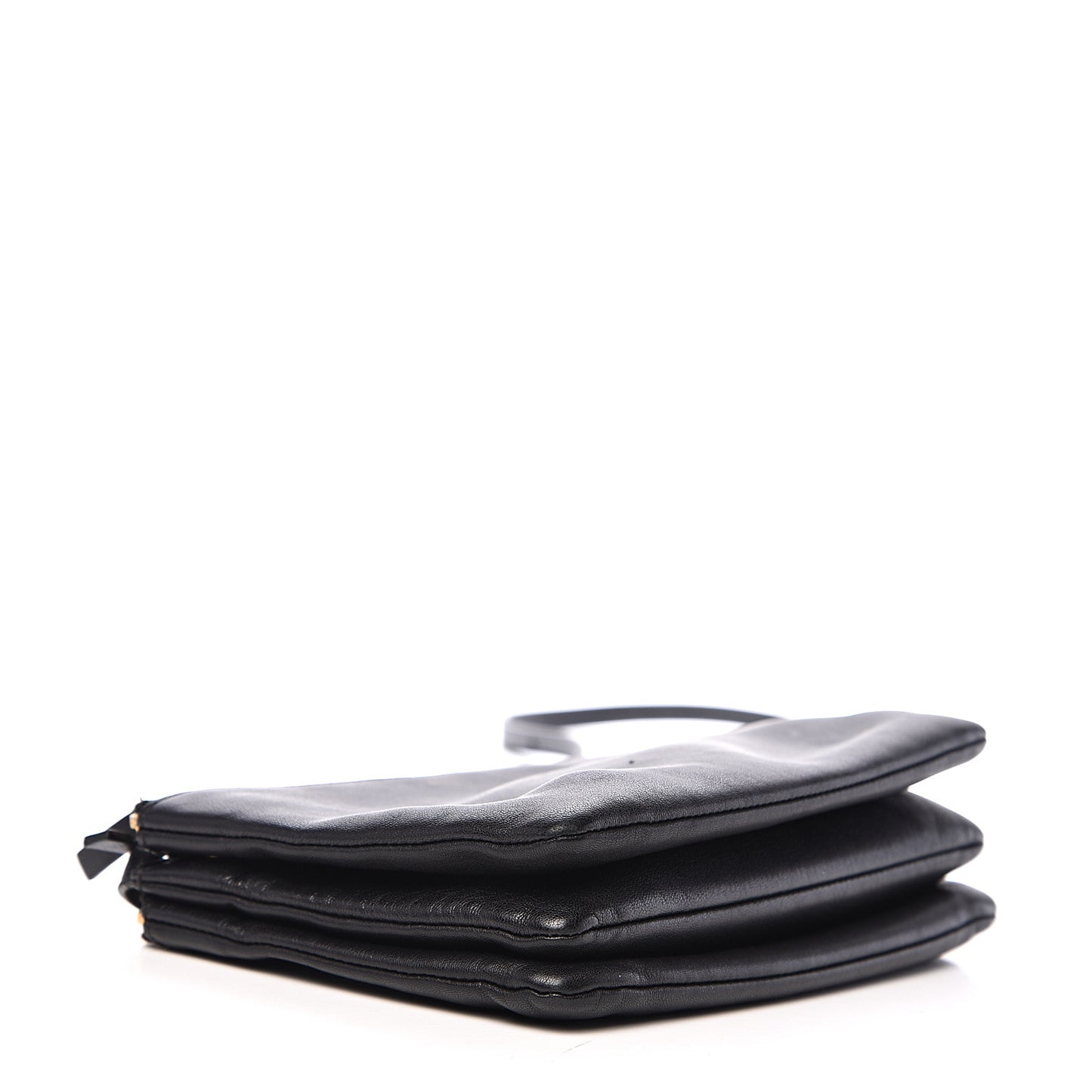 Lambskin Small Trio Crossbody Bag Black