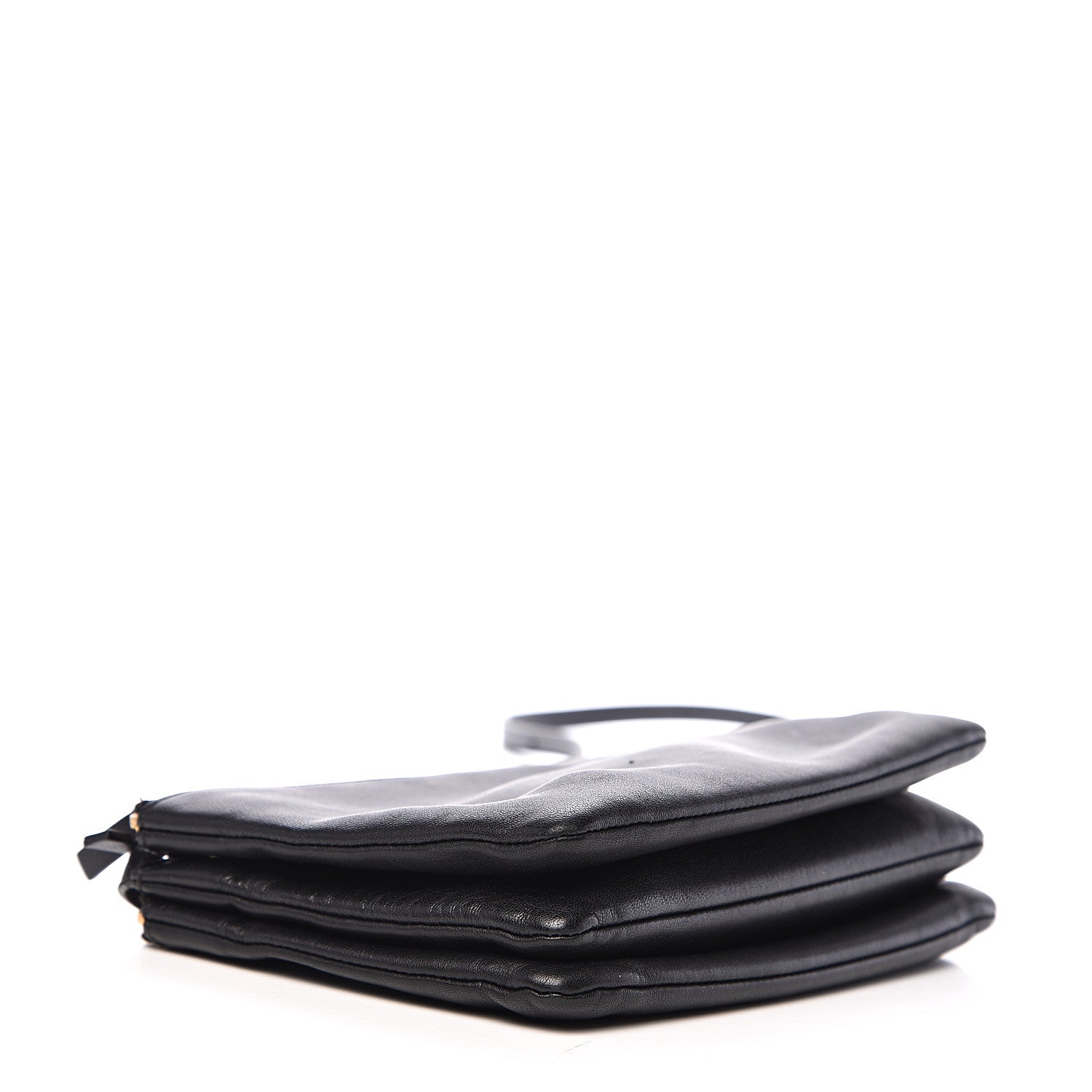 Celine Lambskin Small Trio Crossbody Bag Black 3 of 11