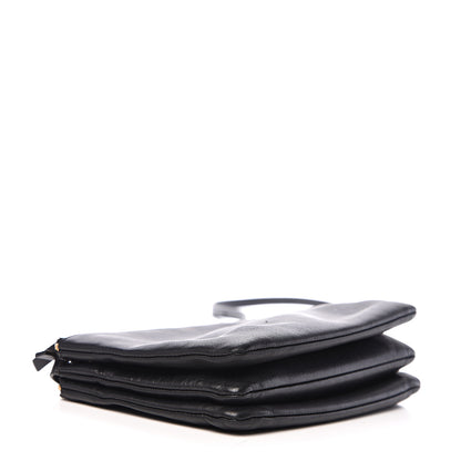 Celine Lambskin Small Trio Crossbody Bag Black 3 of 11