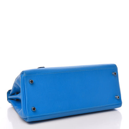 Hermes Evercolor Kelly Retourne 28 Bleu Hydra 5 of 41