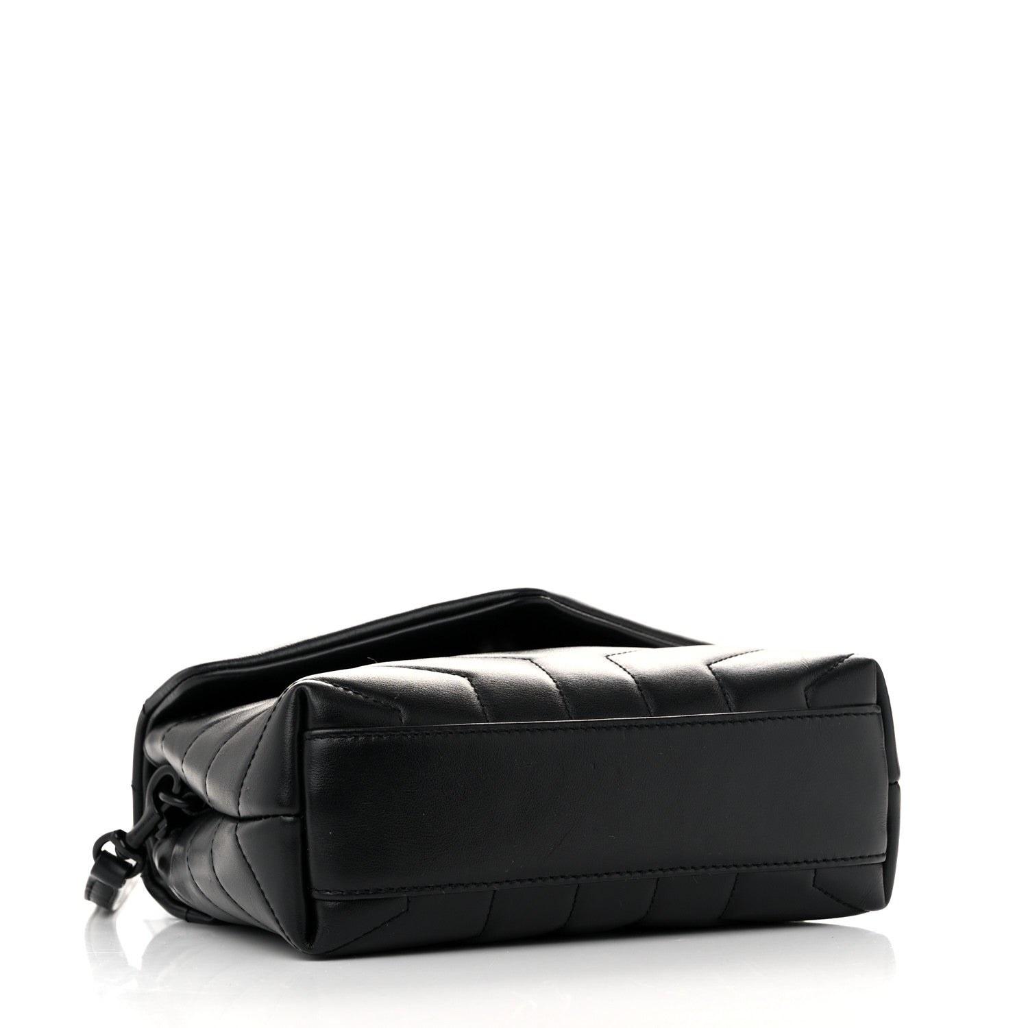 Saint Laurent Calfskin Y Quilted Monogram Monochrome Toy Loulou Crossbody Bag Black 4 of 11