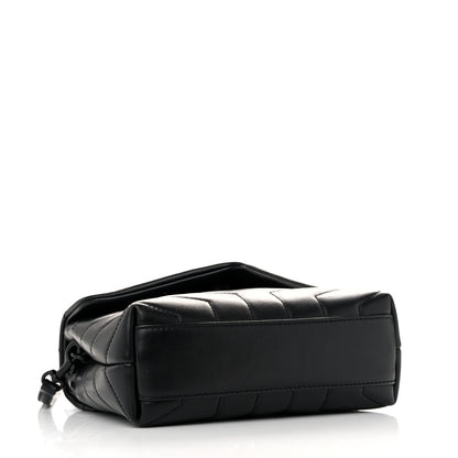 Saint Laurent Calfskin Y Quilted Monogram Monochrome Toy Loulou Crossbody Bag Black 4 of 11