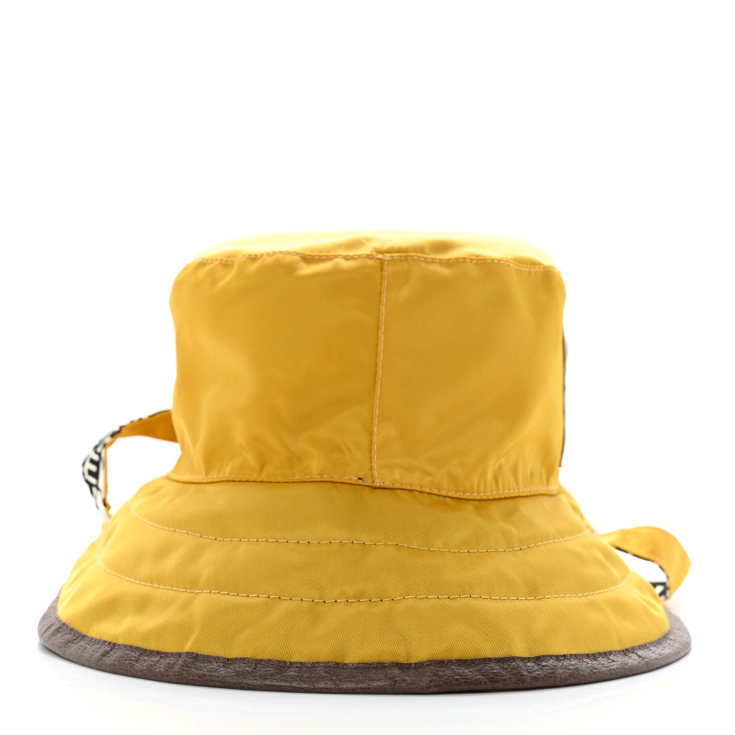 Gucci X THE NORTH FACE Nylon Reversible Self-Tie Bucket Hat XXS Black Yellow 11 of 14