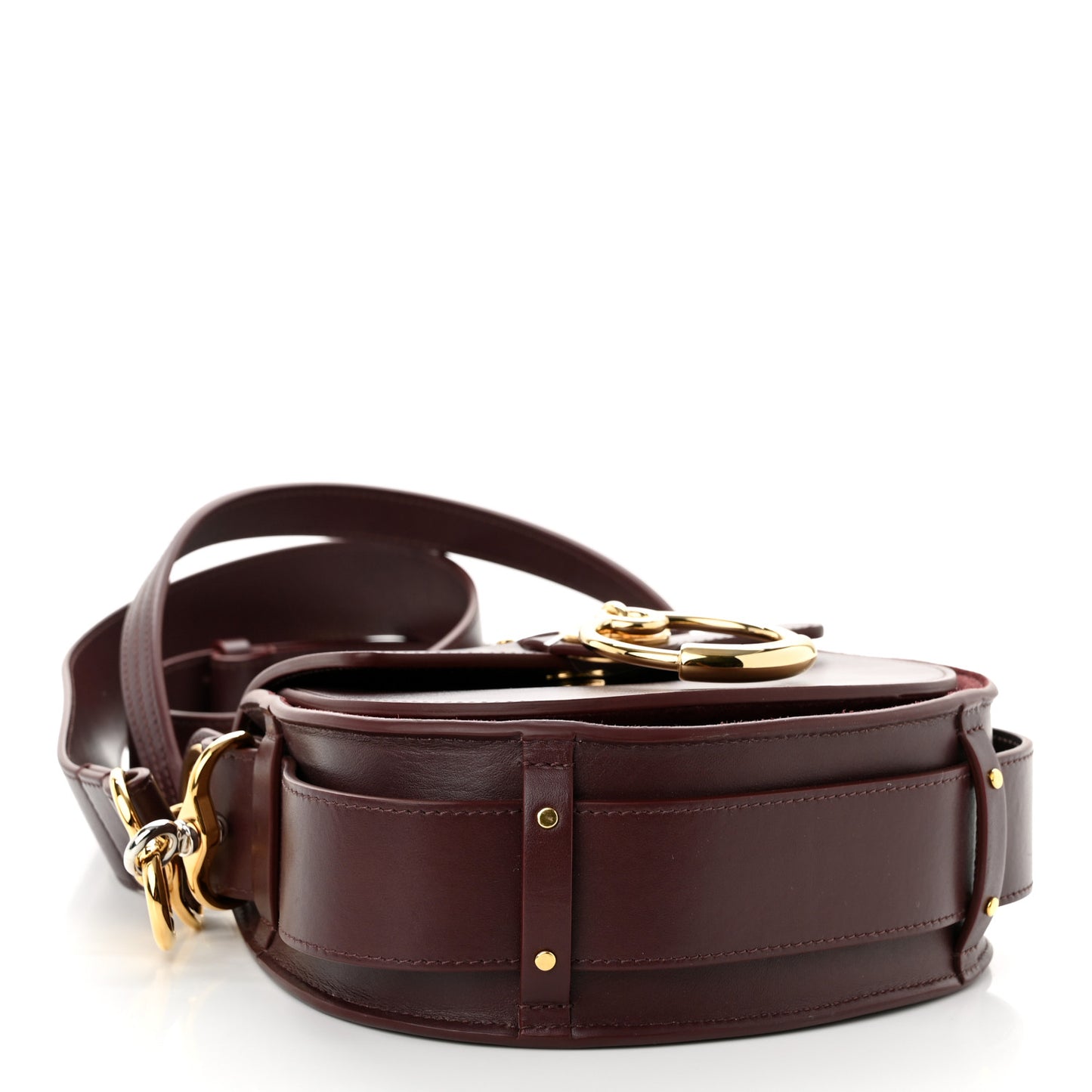 Calfskin Small Tess Bag Burnt Brown