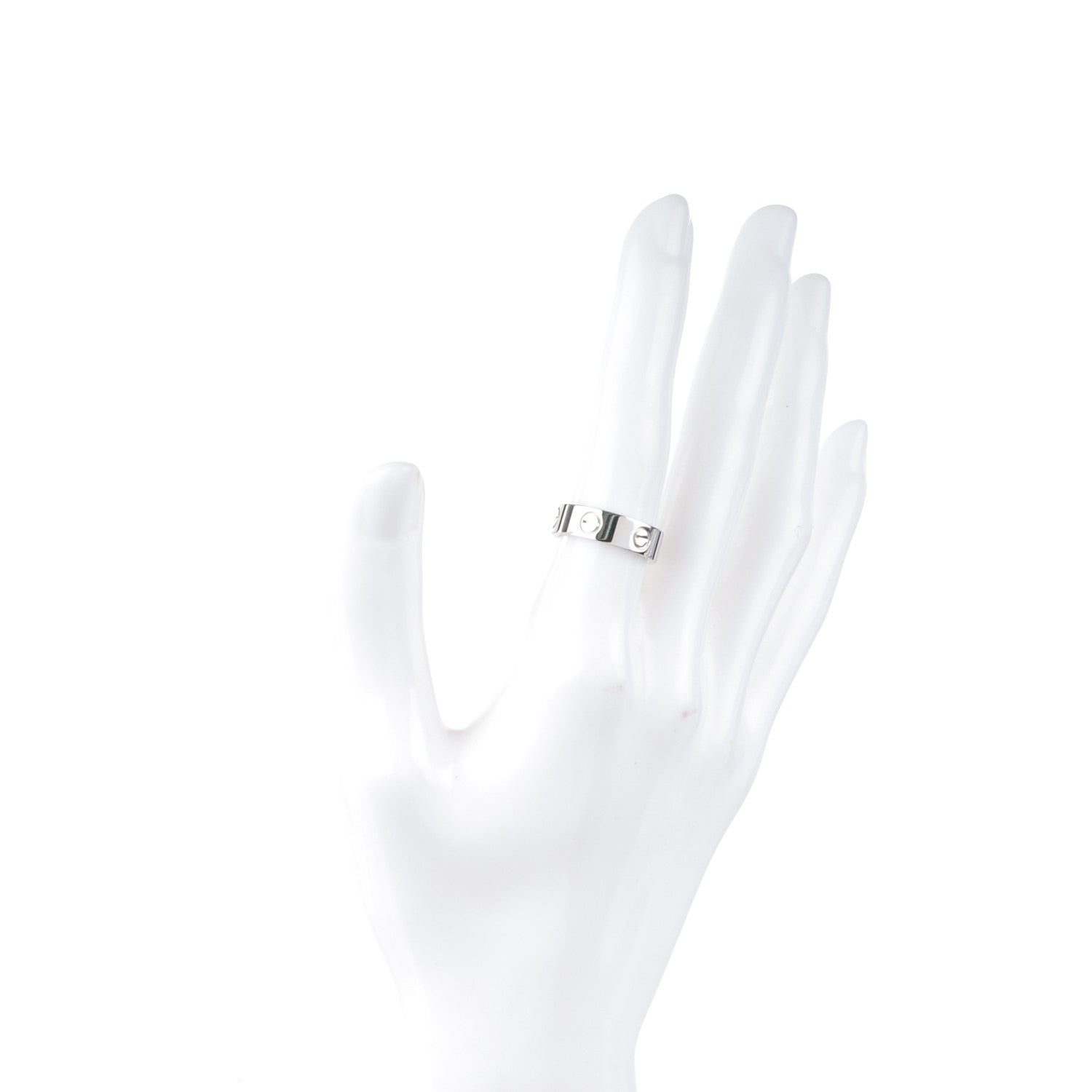 Cartier 18K White Gold 5.5mm LOVE Ring 50 5.25 2 of 4