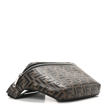 Fendi Vitello Century Bi-Color FF 1974 Embossed Belt Bag Maya Black 4 of 10