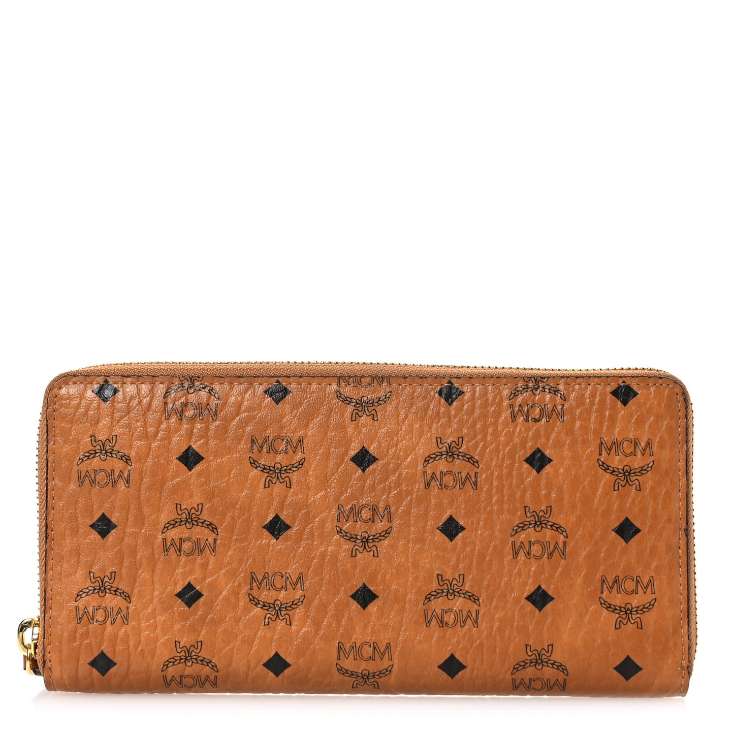 Visetos Large Zip Around Wallet Cognac
