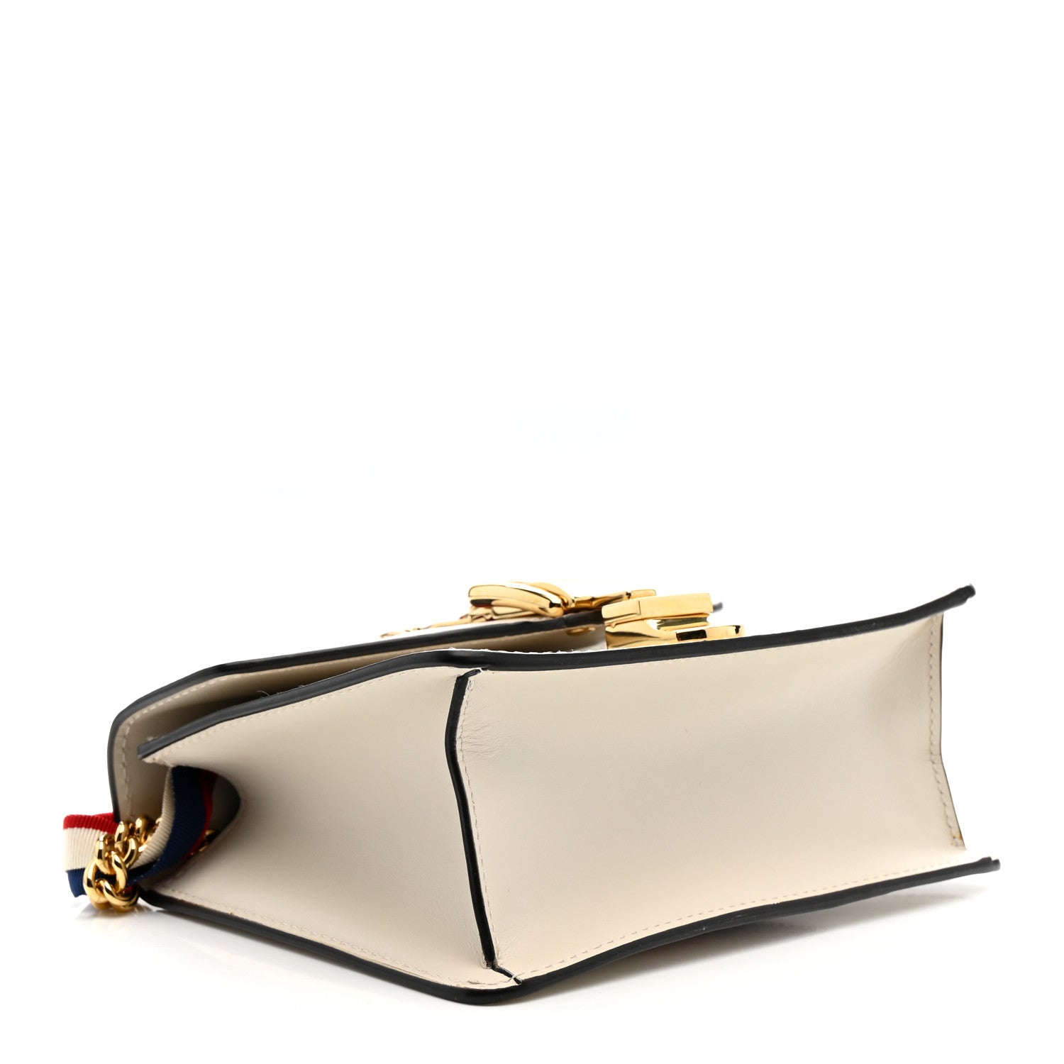 Gucci Calfskin Mini Sylvie Chain Shoulder Bag White 4 of 16