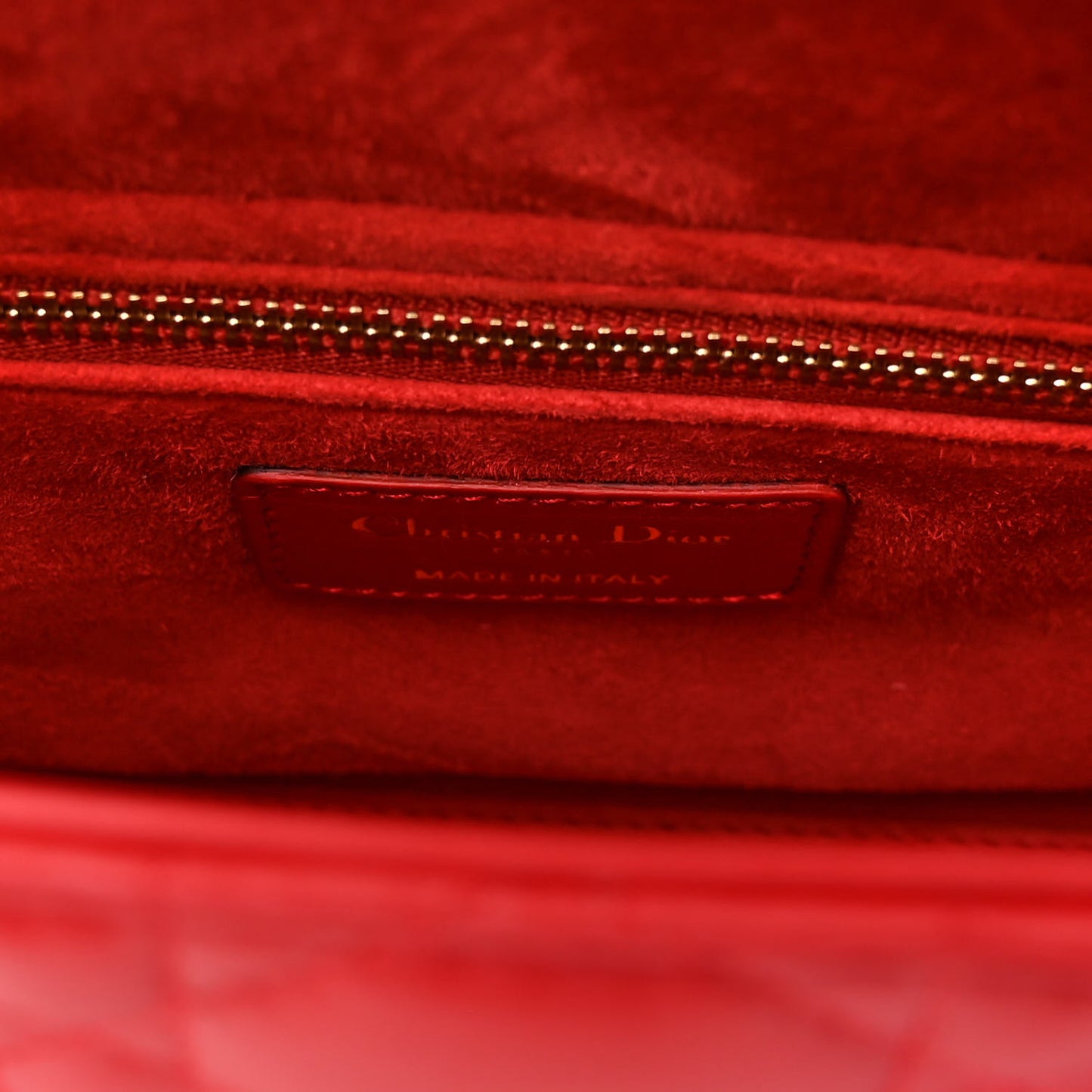 Lambskin Cannage Small My ABCDior Lady Dior Red