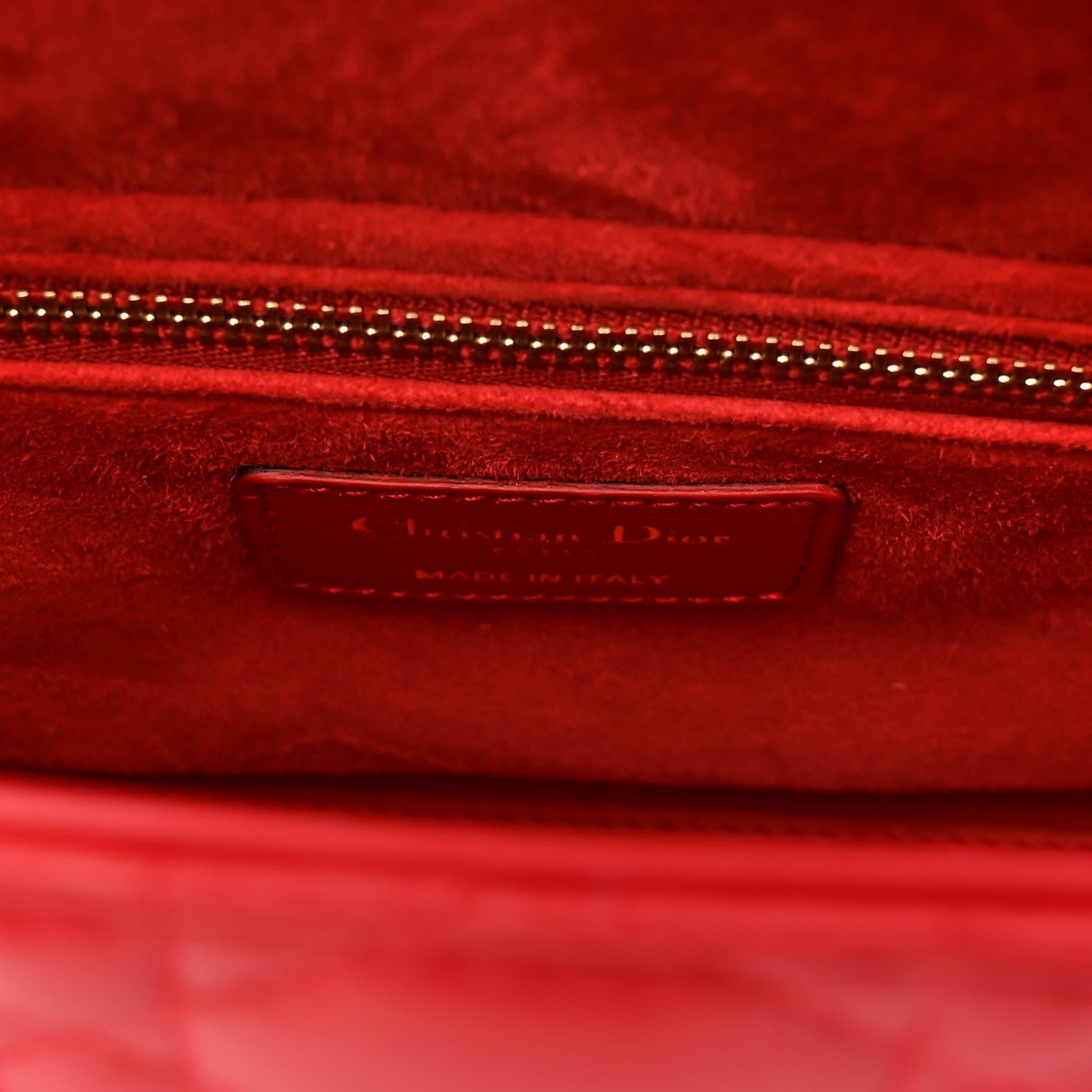 Christian Dior Lambskin Cannage Small My ABCDior Lady Dior Red 6 of 9