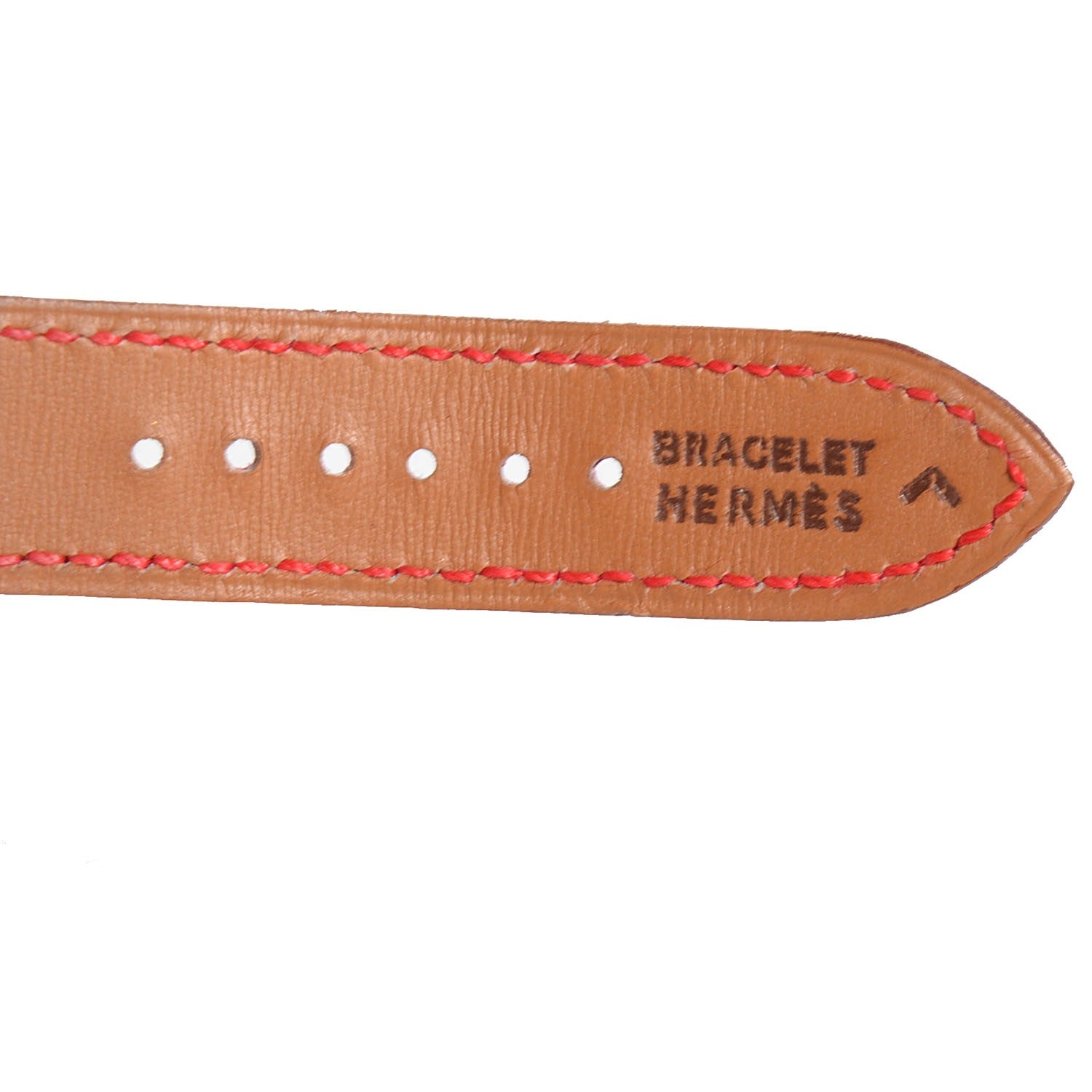 Hermes Shiny Porosus Crocodile 26mm SS Belt Quartz Watch Noir and Rouge Vif 7 of 13