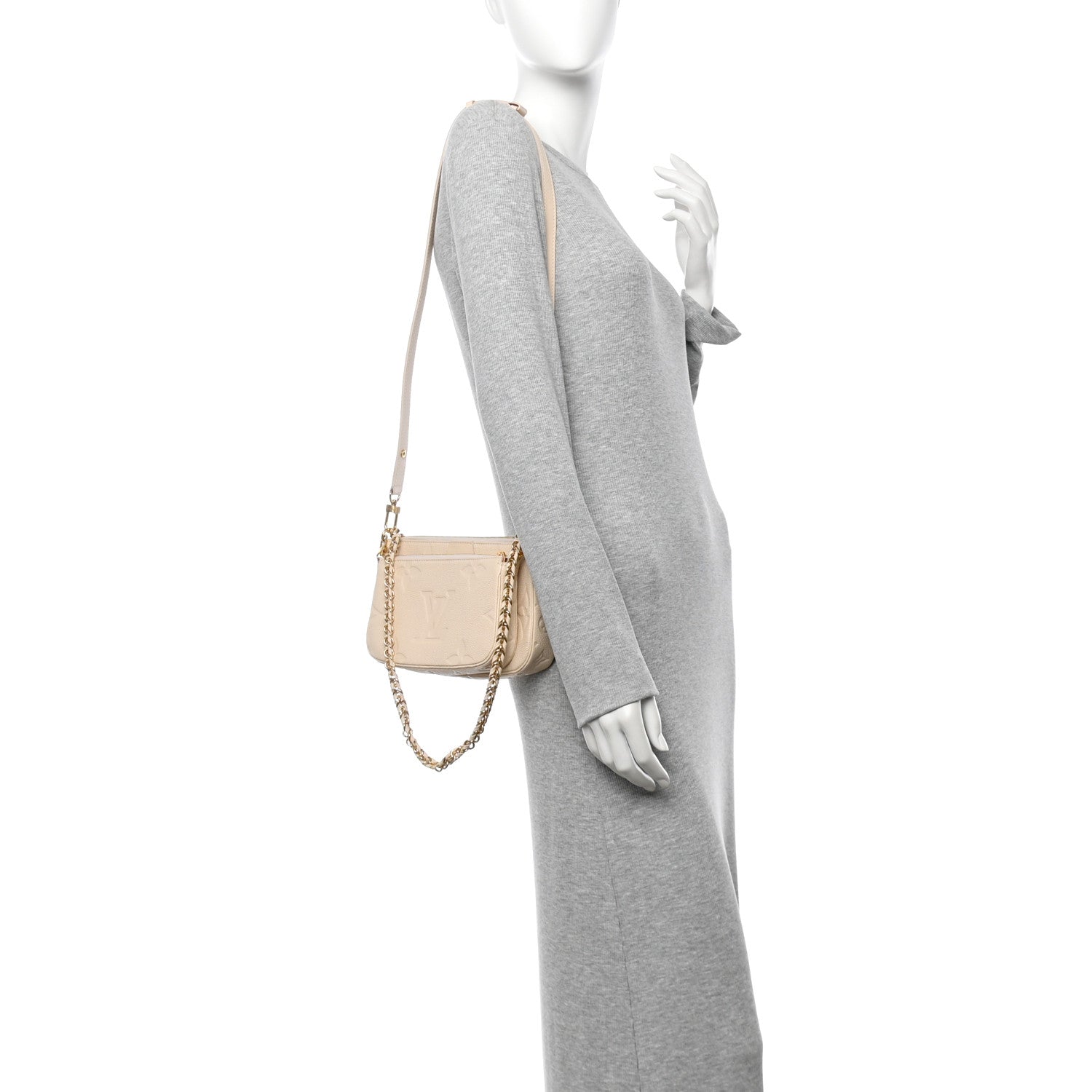 Louis Vuitton Empreinte Monogram Giant Multi Pochette Accessories Cream 2 of 11