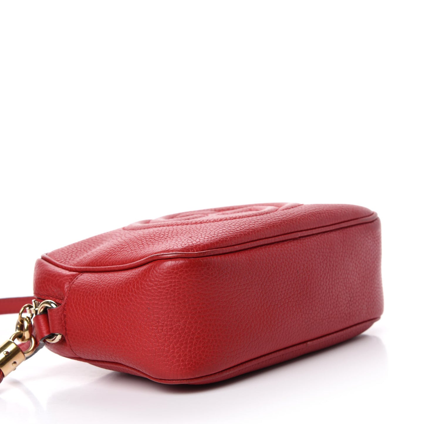 Pebbled Calfskin Small Soho Disco Bag Tabasco Red