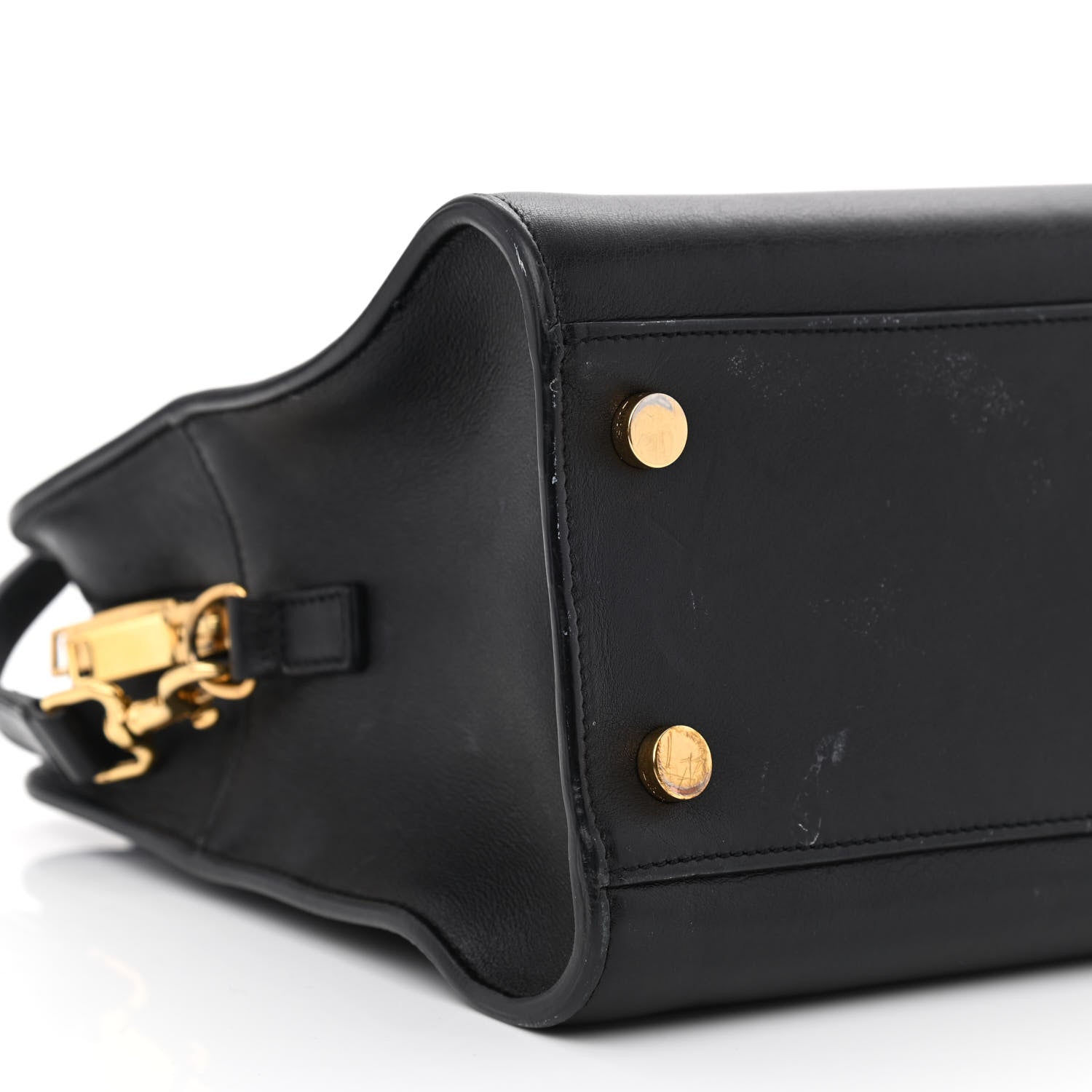 Saint Laurent Smooth Calfskin Small Monogram Cabas Black 9 of 10