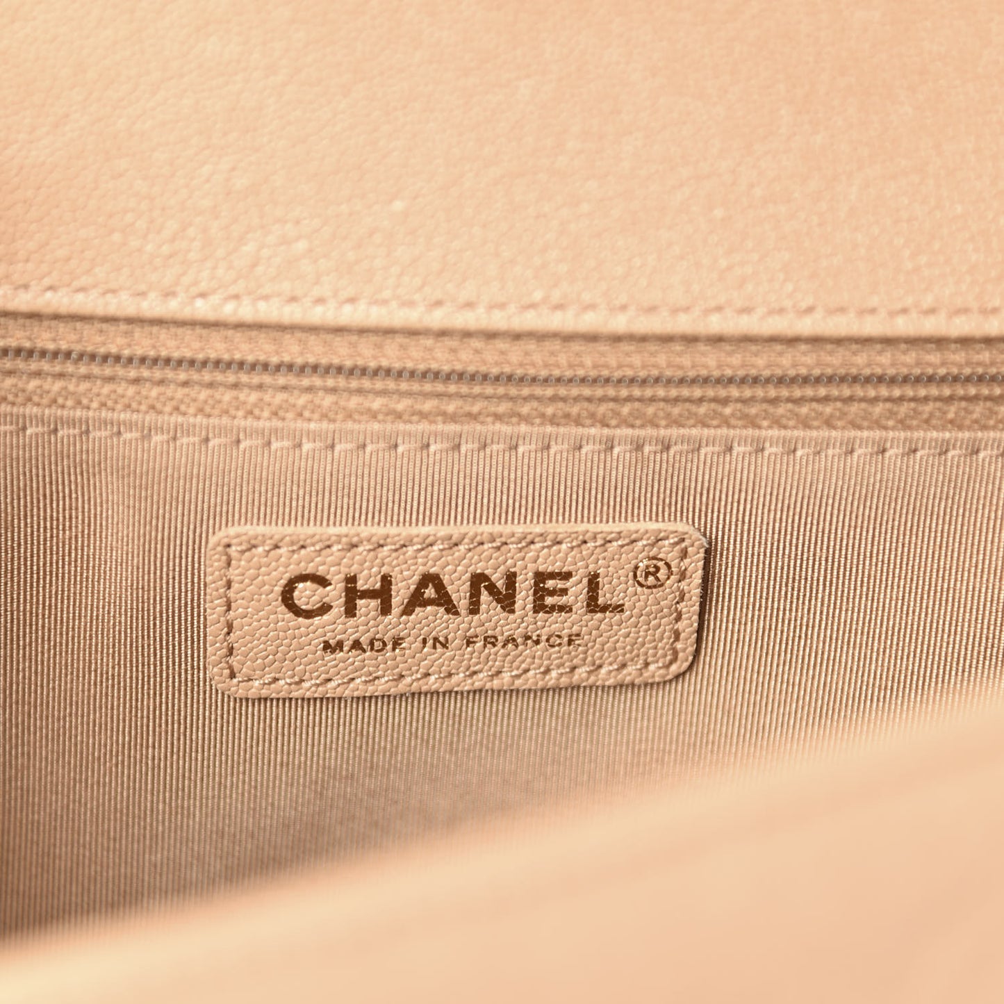 Caviar Quilted New Medium Boy Flap Beige