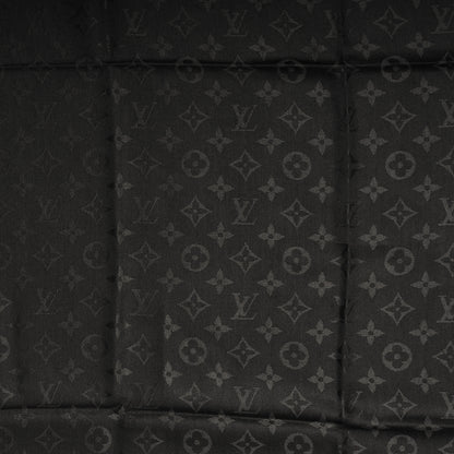 Louis Vuitton Silk Wool Monogram Shawl Black 4 of 5