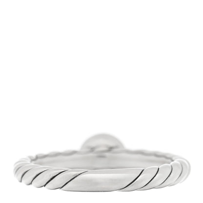 David Yurman Sterling Silver 14K Yellow Gold Cultured Pearl Petite Cable Ring 56 7.5 3 of 4