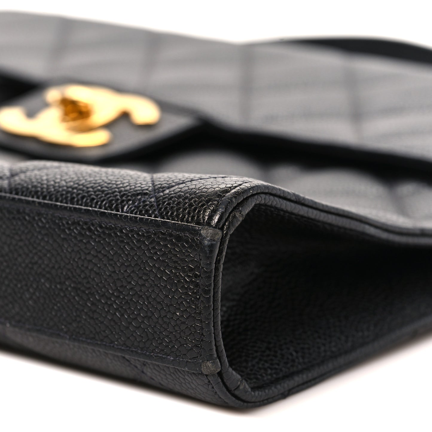 Caviar Quilted Briefcase Laptop Bag Black