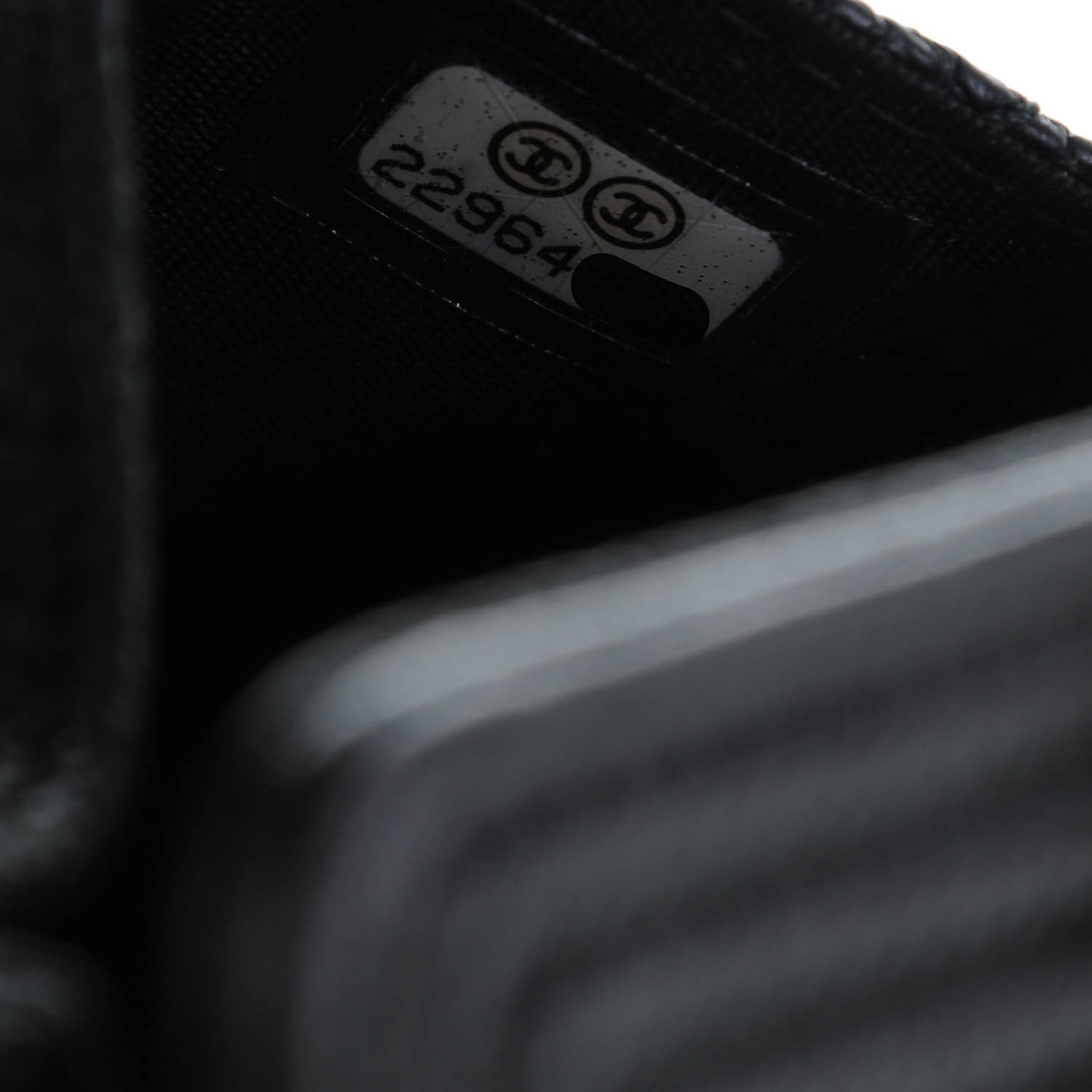 Caviar Quilted Boy Flap Card Holder Black
