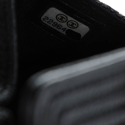 Chanel Caviar Quilted Boy Flap Card Holder Black 8 of 8