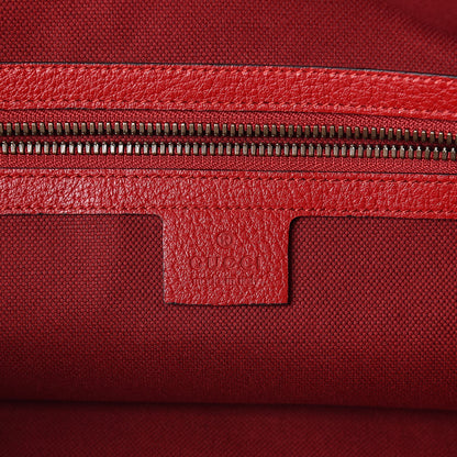 Gucci Canvas Calfskin Sylvie Stripe Logo Mens Tote Red White Blue 6 of 9