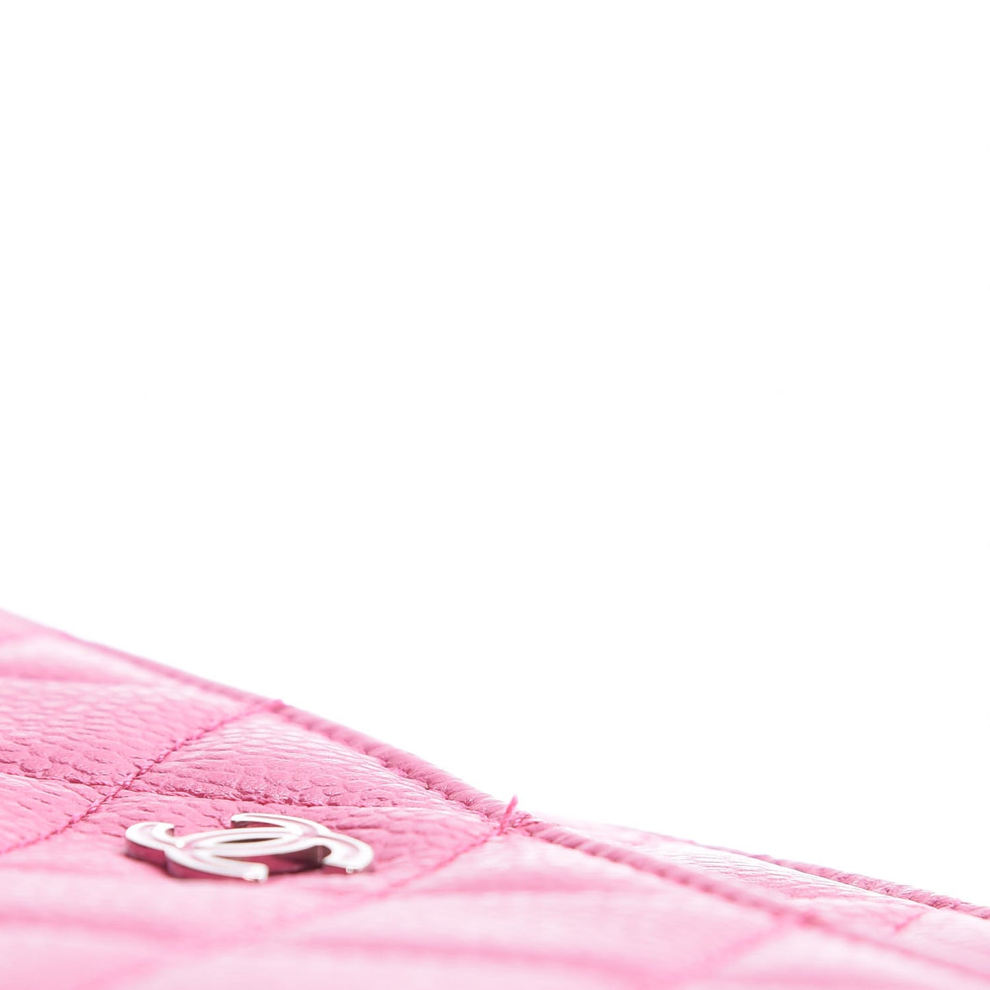 Caviar Quilted Wallet on Chain WOC Pink
